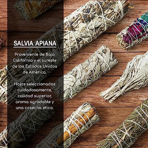 MUT22 3 Sauge Blanche et 3 Palo Santo Sacrés à Brûler - Herbes de Purification et d'Harmonie pour Spirituelle et Les Rituels Énergétiques - Image 5