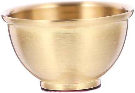 Amosfun Bol de service en laiton soutenir Ornement d'autel bol en cuivre bols d'autel bols lisses bols de culte accessoire de sacrifice bols en cuivre bol d'autel rituel bol sacré