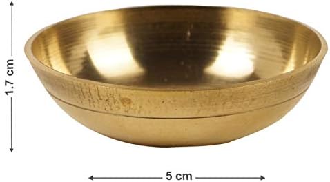 IBA Indianbeautifulart Laiton Bol Sacré Goldtone d'eau Accessoires Décoratifs Pooja - Image 4
