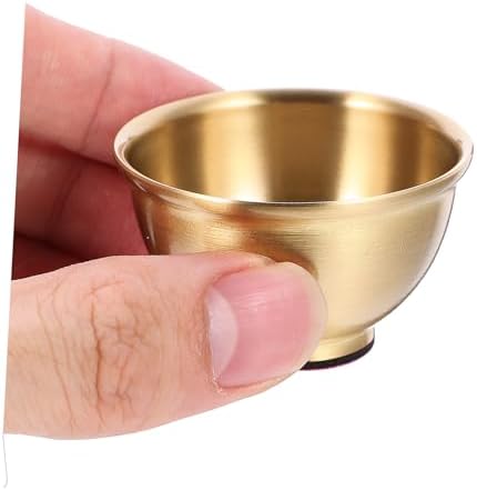 PRETYZOOM Bol De Service En Laiton Bol D' Rituel Accessoire Articles D'Ameublement Sacrificiels Bol Sacré Bols De Culte Bol En Cuivre Bol D'Offrande Ornement D' Bol En - Image 9