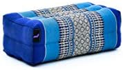 LEEWADEE Bloc de Yoga - Yoga Bloc en kapok Fait à la Main, Coussin Brique en kapok Artisanal pour Le Yoga, Ensemble de 2, Bleu - Image 3