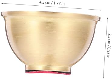 Amosfun Bol de service en laiton soutenir Ornement d'autel bol en cuivre bols d'autel bols lisses bols de culte accessoire de sacrifice bols en cuivre bol d'autel rituel bol sacré - Image 4