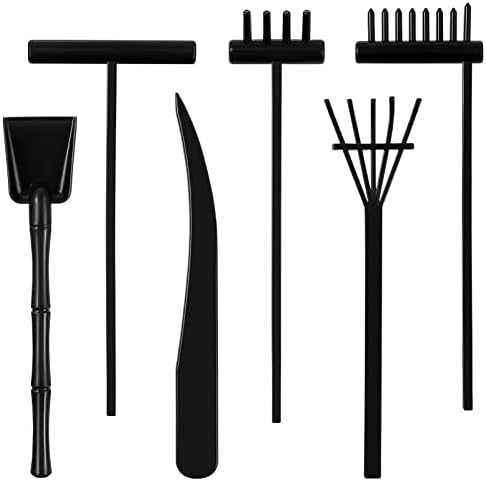 TOYANDONA 6 Pcs Râteau zen Mini Râteau de Jardin zen Méditation Sable Zen Outils de Jardin DIY Rock Zen Jardin Kits Jouets Accessoires de Jardin zen - Image 8