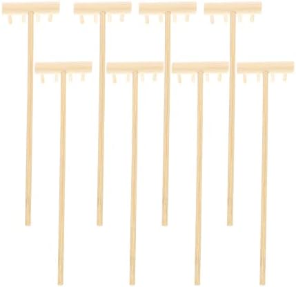 COHEALI 8 Pièces Mini Râteau De Jardin Zen Sable De Outils De Jardin Zen Sable Lissage Râteau Poussoir Accessoires De Jardin Zen