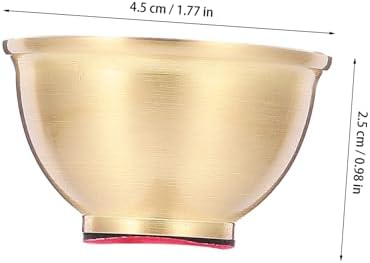 PRETYZOOM Bol De Service En Laiton Bol D' Rituel Accessoire Articles D'Ameublement Sacrificiels Bol Sacré Bols De Culte Bol En Cuivre Bol D'Offrande Ornement D' Bol En - Image 8