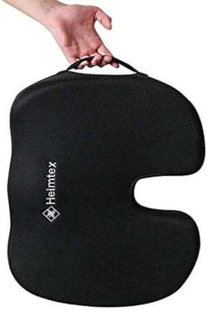 EDS Coussin orthopédique en Mousse à mémoire de Forme Respirant et antidérapant, pour Chaise de Bureau/sièges de Voiture/Chaise de Gaming/etc., à Housse Amovible Lavable, Noir - Image 3