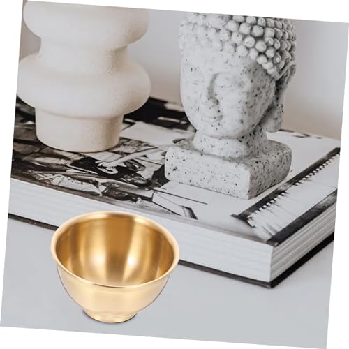 Amosfun Bol de service en laiton soutenir Ornement d'autel bol en cuivre bols d'autel bols lisses bols de culte accessoire de sacrifice bols en cuivre bol d'autel rituel bol sacré - Image 8