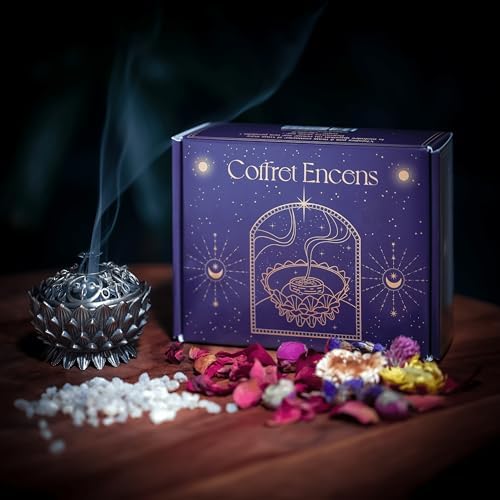 Coffret Encens Oliban Naturel – 100g d'Encens Boswellia Serrata, Encensoir et Pince en Acier Inoxydable – Idéal pour la Purification & Méditation (Encens Oliban 100g) - Image 6