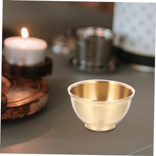 PRETYZOOM Bol De Service En Laiton Bol D' Rituel Accessoire Articles D'Ameublement Sacrificiels Bol Sacré Bols De Culte Bol En Cuivre Bol D'Offrande Ornement D' Bol En - Image 5