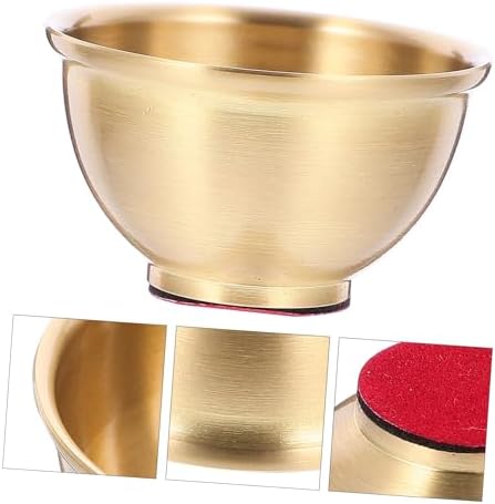 PRETYZOOM Bol De Service En Laiton Bol D' Rituel Accessoire Articles D'Ameublement Sacrificiels Bol Sacré Bols De Culte Bol En Cuivre Bol D'Offrande Ornement D' Bol En - Image 3
