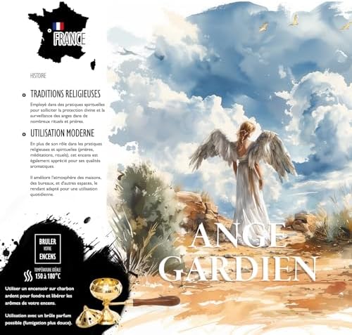 Encens Grain Ange Gardien Pur 100% Naturel 50g - Résine Authentique pour Fumigation, Protection, Guidance Spirituelle et Apaisement - Image 3