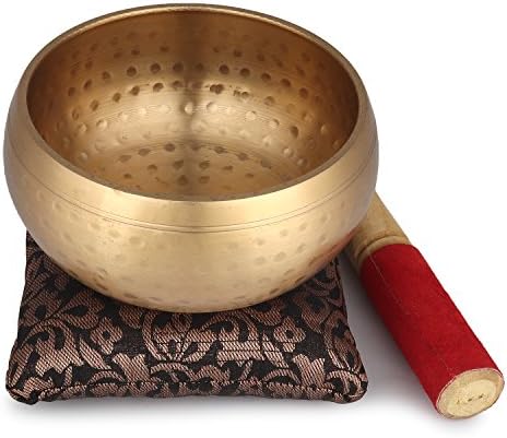 Zap Impex® Magnifique bol chantant tibétain en laiton martelé à la main -Méditation, yoga - 11,4 cm
