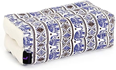 LEEWADEE Bloc de Yoga - Yoga Bloc en kapok Fait à la Main, Coussin Brique en kapok Artisanal pour Le Yoga