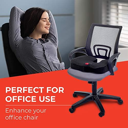 Ergonauts Coussin de siège orthopédique antidérapant en Gel et Mousse à mémoire de Forme pour Coccyx, Coussin pour sièges de Voiture, chaises de Bureau, soulage Les douleurs dorsales et la sciatique - Image 7