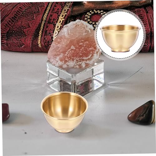 PRETYZOOM Bol De Service En Laiton Bol D' Rituel Accessoire Articles D'Ameublement Sacrificiels Bol Sacré Bols De Culte Bol En Cuivre Bol D'Offrande Ornement D' Bol En - Image 2