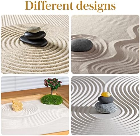 TOYANDONA 6 Pcs Râteau zen Mini Râteau de Jardin zen Méditation Sable Zen Outils de Jardin DIY Rock Zen Jardin Kits Jouets Accessoires de Jardin zen - Image 9