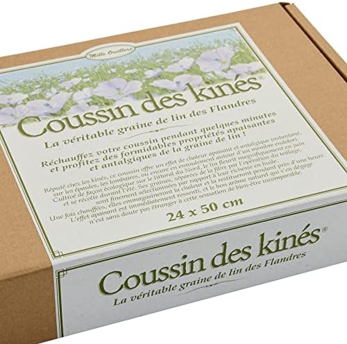 Mille Oreillers Coussin des Kinés ® - Graines de Lin - 24 x 50 cm - Lombaires, épaules - Apaise et soulage - Image 4