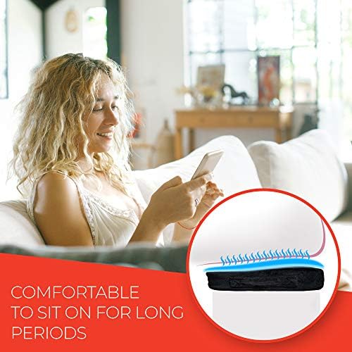 Ergonauts Coussin de siège orthopédique antidérapant en Gel et Mousse à mémoire de Forme pour Coccyx, Coussin pour sièges de Voiture, chaises de Bureau, soulage Les douleurs dorsales et la sciatique - Image 4