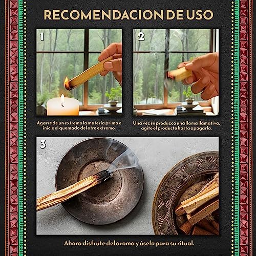 MUT22 3 Sauge Blanche et 3 Palo Santo Sacrés à Brûler - Herbes de Purification et d'Harmonie pour Spirituelle et Les Rituels Énergétiques - Image 6