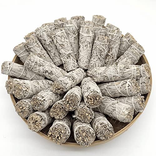 Salvia Blanca - Sauge Blanche Purification de Californie | Encens Protection | Baton Sauge à Bruler | Sahumério Naturel, 4 Sauge Blanche + 4 Sticks Palo Santo, 10cm, Sauge - Image 6