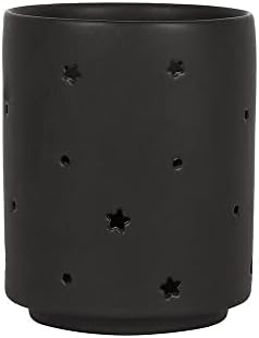Petit photophore élégant en céramique Noire avec découpe Lune Mystique – 7 cm x 6 cm (1 pièce) – Design accrocheur, matériau Robuste – Idéal pour Votre Maison et Votre Bureau - Image 4