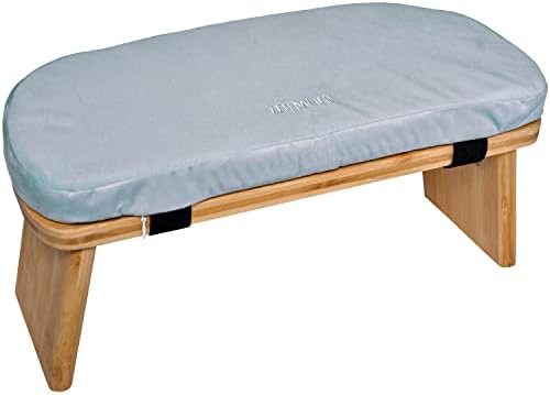 Zen Power Tabouret de Yoga Ergonomique en Bois, Accessoires de Yoga, Banc Musculation et Prière pour Les Moments Spirituels, Confortable et Rembourré