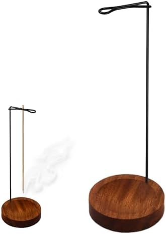 1 PCS Porte-encens Porte-encens Porte-encens Rond en Bois, Porte-Encens Porte-Encens en Bois pour Les Pauses de Travail Les Séances de Méditation ou Les Routines du Coucher