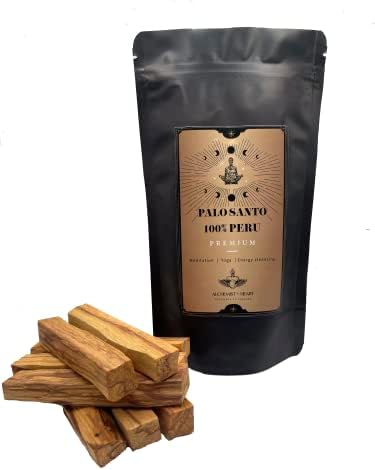 400gr Encens naturl Bois sacré batons premium palo santo purification a bruler pUissant et protection spirituiti (Environ 40 bâtonnets) sac auto-scellant méditation et yoga esotérisme objet