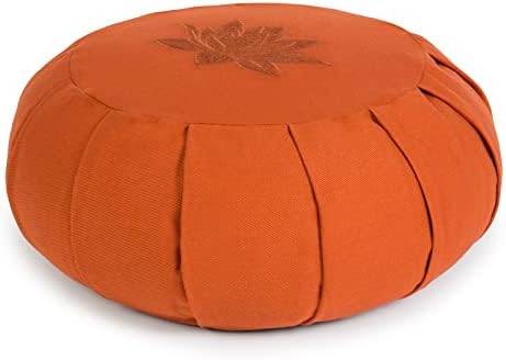 Yoga Studio - Coussin de méditation en zafu Rond - Feuille de Lotus - Taille 36 cm de diamètre (Environ) - 17 cm de Profondeur - Image 2
