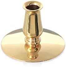 NKlaus 1x Porte-Bougie Laiton doré Bougeoir Bougies d'autel Fines Bougies rituelles Bougies en Cire d'abeille jusqu'à Ø0,9cm Chandelier Mariage 6730 - Image 2