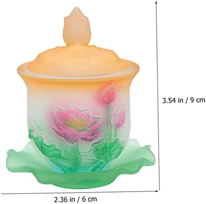 Ciieeo 4 Ensembles Coupe De Bouddha Yerba Bol Infuseur à Thé Tasse Coupe Rituelle Coupe Sacrée Proposer Des Accessoires Coupe à Offrande Multifonctions Coupe D'offrande En Verre Un Verre - Image 8