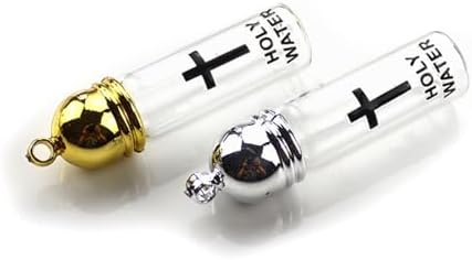 Psdndeww Bouteille d'eau sacrée classique en verre avec couvercle décoratif pour usage religieux Accessoires de cérémonie religieuse - Image 3