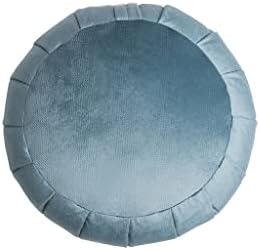 Chouette sensorielle coussin de méditation yoga zafu en velours rempli de grains de sarrasin rond hauteur d'assis 18 cm diamantre 35 "2,5 kg vert bouddhiste - Image 4