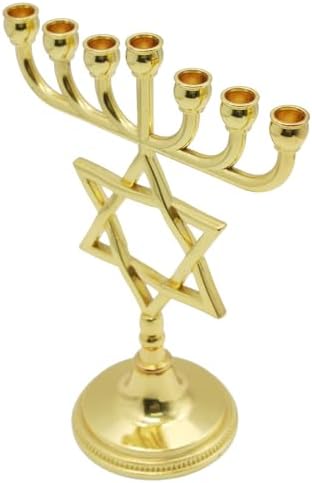BELOWSYALER Lustre Hanoukka en métal avec 7 branches en forme d'étoile - Image 5