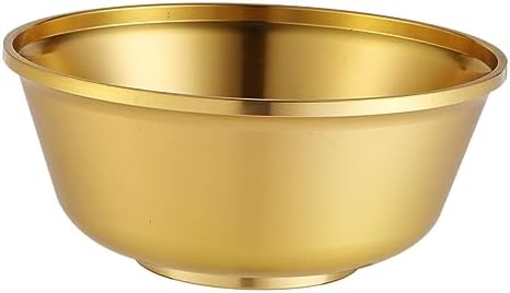 CRAFTHROU Tasse Sainte De Table Coupe Sacrée Tasse De Bouddhisme De Bureau Bol Tasse De Bouddhisme Résistante à L'usure Photophore Votif Bol D'autel Coupe D'offrande Cuivre Golden