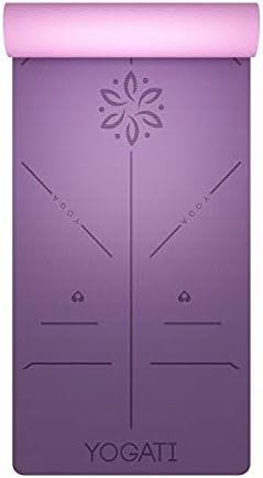 YOGATI - Tapis Yoga Antidérapant et Epais. Tapis de Yoga avec des repères d'alignement du Corps. Tapis de Sport pour Adultes et Enfants. Tapis de Gym idéal pour Pilates et Fitness. Tapis de yoga - Image 8