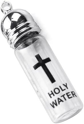 Psdndeww Bouteille d'eau sacrée classique en verre avec couvercle décoratif pour usage religieux Accessoires de cérémonie religieuse - Image 5