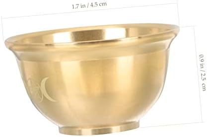 MUSISALY Meubler Le Bol Sacré Bol Sacré pour Le Rituel Petit Bol à Offrande Bol De Sacrifice pour Le Rituel Mini Décor Bol Sacré pour La Religion Bols D'offrande D'autel Golden Cuivre - Image 3