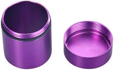 Boîte en métal pour Herbes, Pilules et Epices | ø45x34mm 40ml | Anti-odeurs et imperméables | Métal Aluminium | Boîte de Transport Premium | Boîte de Rangement de Tube de Haute Wualité (Violet) - Image 3