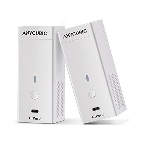 Anycubic Imprimations 3d Mini Purificateur d'Air Lot de 2 Ultra Silencieux et Léger Avec Filtre à Charbon Actif Haute densété pour photon mono, M3, Mars, etc.