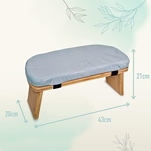 Zen Power Tabouret de Yoga Ergonomique en Bois, Accessoires de Yoga, Banc Musculation et Prière pour Les Moments Spirituels, Confortable et Rembourré - Image 2