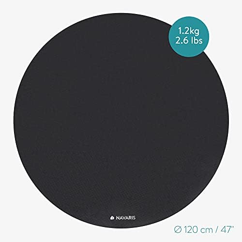 Navaris Tapis Yoga - Tapis de Yoga Rond en TPE 120 x 0,6 cm - Tapis de Sol méditation Fitness Gymnastique Pilates Exercice entraînement Sport - Image 6
