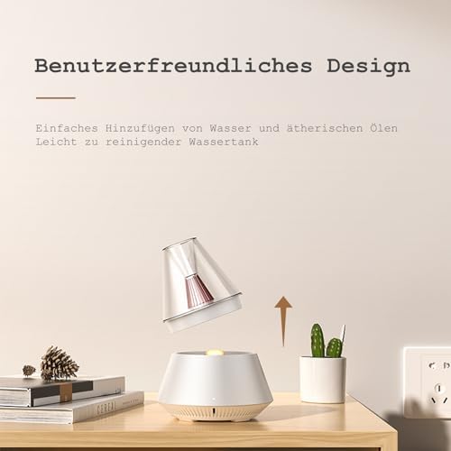 MARZIUS Diffuseur d'arômes d'huiles essentielles, humidificateur portable avec brume froide et effet de lumière chaude, télécommande, capacité de 150 ml, pour chambre à coucher, bureau, salon, yoga - Image 5