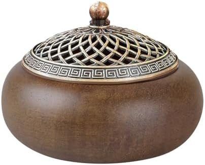 Porte-cône D'encens,Porte-bâtonnets D'encens avec Couvercle en Laiton pour Décoration Intérieure,Outils de Méditation,Outils de Yoga,Décoration Zen