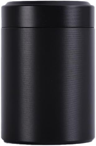 OVADA Boîte en métal Pour épices, Pilules et Herbes | Anti-odeurs et imperméables | Métal Aluminium | Boîte de Transport Premium | Boîte à tubes de haute qualité pour le stockage (Noir, 65x45 mm)