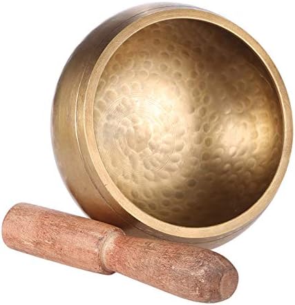 Btuty Bol chantant tibétain fait à la main en métal de 7,6 cm avec bâton pour bouddhisme, méditation, guérison, relaxation, yoga - Image 3