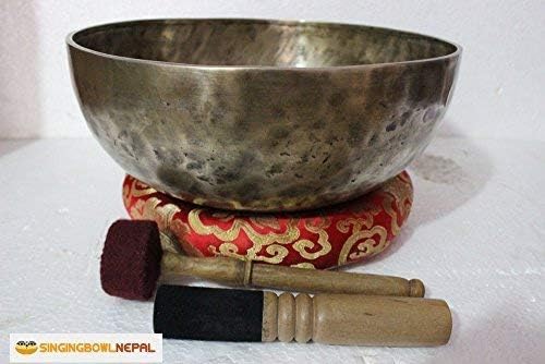 Bol chantant Népal Bol chantant tibétain de méditation martelé à la main 48,3 cm – Yoga Old Bowl