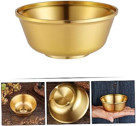 CRAFTHROU Tasse Sainte De Table Coupe Sacrée Tasse De Bouddhisme De Bureau Bol Tasse De Bouddhisme Résistante à L'usure Photophore Votif Bol D'autel Coupe D'offrande Cuivre Golden - Image 9