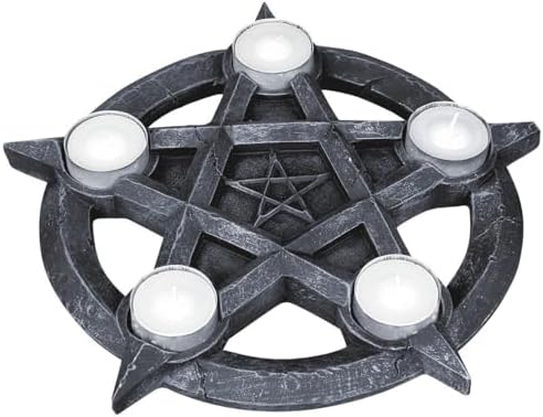 Nemesis Now Photophore Pentagramme Gris 32 cm