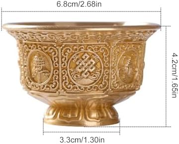 WNXGNHO Cuivre Tibétain Huit Symboles Chance offert Bol Tasse d'eau Bénite pour Le Rituel Bouddhiste Bouddha Décoration Maison - Image 8